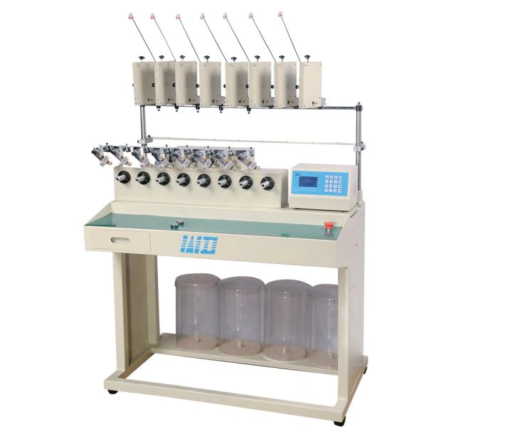 Máquina bobinadora semiautomática de 8 husillos
